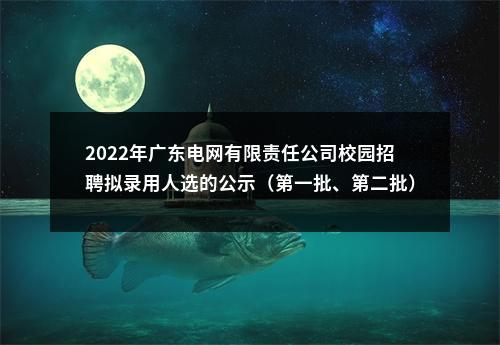 2022年广东电网有限责任公司校园招聘拟录用人选的公示（第一批、第二批） 图片